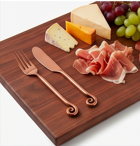 Ensemble de couverts en cuivre de haute qualité avec cuillère, fourchette, couteau à beurre et cuillère à dessert pour la cuisine et la table - Product Image 5