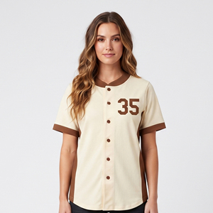 Camiseta de Béisbol Personalizada para Mujer, con Botones, Logotipo Personalizado, Sublimación Completa - Product Image 6