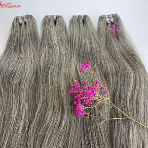 Extensiones de Cabello Humano Natural Gris Virgen a Granel de Camboya, Extensiones de Cabello Fino de Bebé de Vietnam - Product Image 1