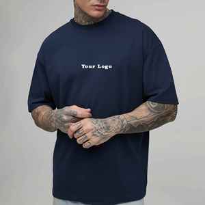 T-shirt personnalisable OEM/ODM style streetwear coupe ample manches classiques 100% coton 180g lourd anti-plis - Product Image 1