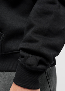 Sudadera con Capucha Oversize Negra para Hombre OEM, 50% Algodón 50% Poliéster, Manga Larga, Estampada, Lavada, Venta al por Mayor - Product Image 3