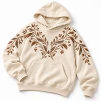Sweat à capuche brodé unisexe de qualité supérieure, coupe décontractée et poignets côtelés pour un style streetwear quotidien