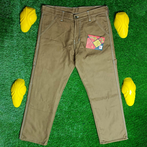 Pantalon de moto en toile doublée de kevlar pour hommes avec poches blindées CE Pantalon de travail en aramide durable pour motards - Product Image 1