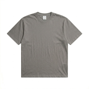 T-shirt en jersey 100% coton pour homme, coupe classique, couleur unie, col rond, manches courtes, style décontracté, tissu tricoté - Product Image 1