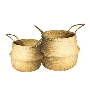 Decorative Handmade SEAGRASS BELLY <b>BASKETS</b> for Plant Pot Cover and Decor, Woven Planter and Storage <b>Basket</b> - Product Image 1