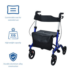 Deambulatore in Alluminio Leggero per Persone con Mobilità Limitata, Ausilio per la Mobilità Regolabile e Confortevole per Uso Esterno - Product Image 3