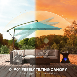 Ombrellone da Giardino con Copertura per Pranzi all'Aperto e Relax - Product Image 4