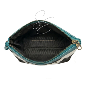 New Design Genuine Leather Cowhide <b>Wristlet</b> Clutch Mini Handmade Western Zipper Pouch Unisex Travel Pouch - Product Image 5