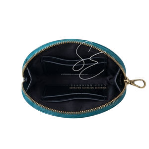 Porte-monnaie en cuir repoussé fait main, motif floral turquoise, porte-cartes, pochette à monnaie, portefeuille en cuir style western pour femme - Product Image 5
