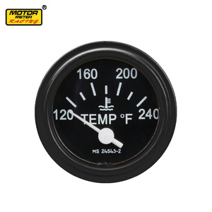 Indicador de Temperatura del Agua HMMWV HUMVEE de 52 mm, 120-240F, Carátula Negra, Nuevo Motormeter Racing AMHWV-WT - Product Image 3