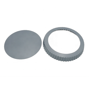 Round 24cm Tart Pan with removable bottom, Carbon Steel with Non-stick coating. Tart and <b>Pizza</b> Baking <b>accessory</b> - Product Image 4