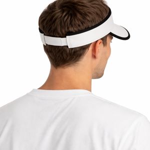 Visera Deportiva Unisex con Borde Negro, Ajustable, Ligera, para Verano, Aire Libre, Running, Golf, Playa, con Logotipo Personalizado - Product Image 2