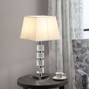 Lampada da tavolo Wendi Glam 25 pollici a forma di cubo di ghiaccio con cristalli - Elegante e lussuosa decorazione per la casa - Product Image 4