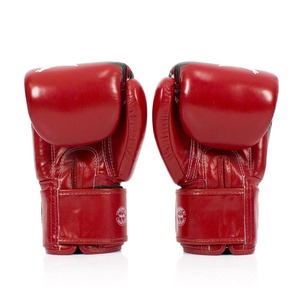 Guantes de Boxeo Fairtex Profesionales, Nuevos, Rojos y Negros, con Logotipo Personalizado, para Entrenamiento y Combate de Muay Thai y MMA, de Cuero Genuino - Product Image 3