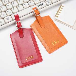 ป้ายแท็กกระเป๋าเดินทางหนังแท้ขายส่ง ป้ายปิดข้อมูลส่วนตัว ป้ายกระเป๋าเดินทาง ป้ายโลโก้สั่งทำ ป้ายติดกระเป๋าเดินทางสุดหรู LMP-0183 - Product Image 2