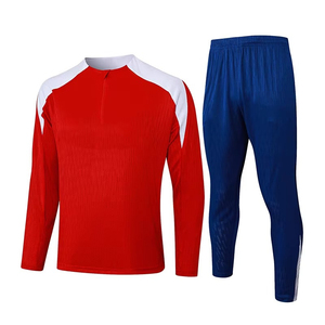 Conjunto Deportivo de Fútbol para Hombre, Estampado, Manga Corta, Transpirable, de Secado Rápido, Poliéster Ligero, 2 Piezas - Product Image 3