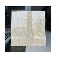 Carreaux de sol et de mur intérieurs antidérapants auto-adhésifs en grès cérame beige 80x80 de l'usine indienne de Morbi pour salle de bain et salon