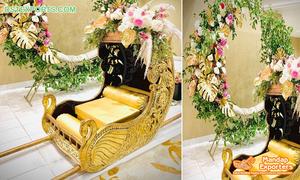 Palki Doli de Boda Estilo Maharaja Premium para Entrada de la Novia, Doli Dorado de Diseño para Novia, Palki Real Rajwada para Entrada de Boda, EE. UU. - Product Image 4