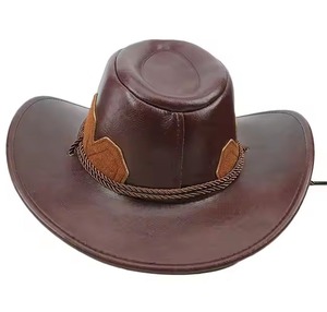 Sombreros de Vaquero Personalizados de Cuero Vacuno de Primera Calidad - Sombreros de Vaquero de Cuero con Impresión de Marca Privada - Product Image 4