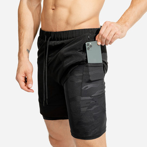 Ishaq Men's Khaki Solid Drawstring Sport Shorts Quick Dry Breathable with Pockets <b>Mid</b> Waist Front Logo Athletic Wear - Product Image 6