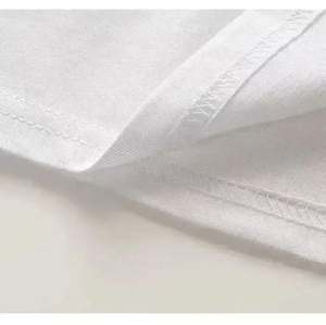 Camiseta de algodón azul de manga corta para mujer, corte holgado, hombros caídos, cuello redondo de alta calidad, estilo urbano, novedad de verano - Product Image 2