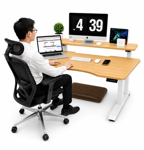Modern DIY Dual Motor Convertible Standing Desk Sit Stand <b>Office</b> Table Extendable <b>Workstation</b> for Home <b>Office</b> - Product Image 6