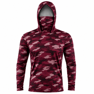 Camisa de Pesca con Capucha Personalizada para Hombre - Spandex/Poliéster UPF 50, Impresión por Transferencia de Calor, Manga Larga, Rendimiento en Exteriores, Servicio OEM - Product Image 2