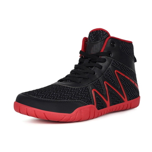 Chaussures de boxe pour hommes en cuir de haute qualité avec doublure en mesh, semelle intermédiaire en PVC, logo personnalisable, couleur au choix, été/hiver, vente en gros - Product Image 2