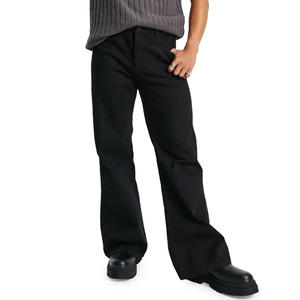 Fabricante de Jeans, Pantalones Vaqueros de Moda para Hombre al por Mayor, Jeans Negros de Algodón, Corte Ancho y Holgado para Hombre - Product Image 6