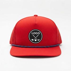Casquettes snapback de haute qualité, 5 panneaux, logo personnalisé en PVC, avec cordon et structure, colorées, pour hommes et femmes - Product Image 1