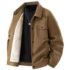 <b>Canvas</b> <b>Jacket</b> Vintage Utility Zip Coated Collar Durable Cotton Waterproof Reversible Cotton <b>Canvas</b> <b>Jacket</b> - Product Image 4