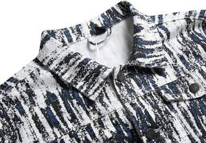 Chaqueta de Mezclilla Duradera con Estampado de Moda, Chaqueta de Mezclilla de Algodón para Hombre, Chaqueta de Mezclilla con Logotipo Personalizado - Product Image 3