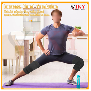 Genouillères de sport en nylon tricoté, respirantes, élastiques et à compression élevée pour soulager les douleurs au genou - Product Image 3