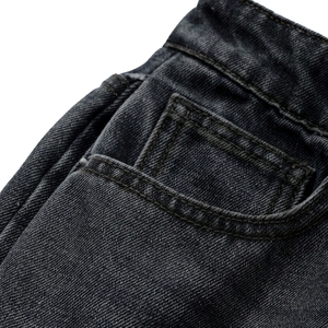 Jeans de mezclilla negros de cintura media y pierna ancha para mujer, de marca personalizada, estilo casual urbano, cinco bolsillos, transpirables, mezcla de algodón, 380g - Product Image 5