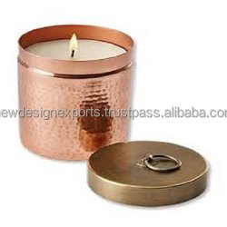 Pot à bougie parfumé en cuivre avec couvercle, 50 pièces, bougie parfumée, différentes sortes disponibles comme choix pour le client, exportation - Product Image 3