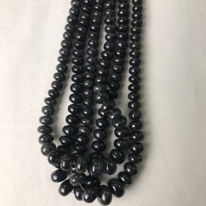 ลูกปัดรูไทล์สีดำธรรมชาติ 100% รับรองโดย IGI เกรด AAA ขนาด 6 มม.-14 มม. หินไฟสีดำ vivaaz Gems จาไปร ราชสถาน - Product Image 6