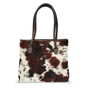 Sac fourre-tout en cuir véritable fait main avec fourrure naturelle pour femmes, doublure en polyester, sac à bandoulière pour voyage et shopping, sac pour femme en fourrure. - Product Image 1