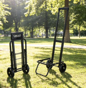 OEM/ODM Vietnam Industrial Aluminum Alloy Platform Cart Two <b>Wheeled</b> Warehouse <b>Shopping</b> <b>Trolley</b> 35kg Capacity - Product Image 3