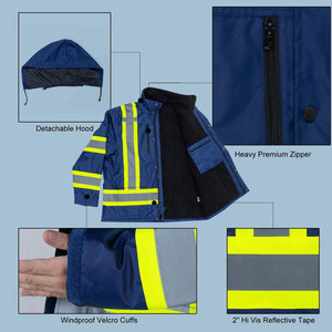 Wholesale Quality Perfectionists <b>High</b> <b>Visibility</b> CE Certified Breathable Zippered Reflective <b>Softshell</b> Cotton Unisex Work <b>Jacket</b> - Product Image 5