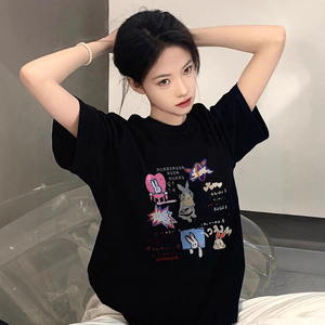 Nuevas camisetas informales para mujer, camisetas estampadas de alta calidad, camiseta de verano para mujer, camiseta de manga corta para mujer, ropa - Product Image 3