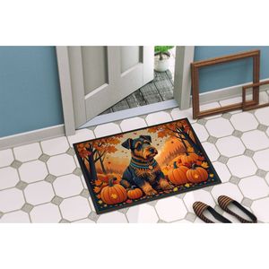 Airedale Terrier Paillasson d'automne Antidérapant Lavable Low Pile Tapis d'entrée intérieur/extérieur 24H X 36W Tapis de porte avant - Product Image 4