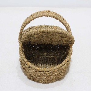 Cesta de Picnic Rústica de Seagrass con Tapa, Tejida a Mano, Ecológica, Caja de Almacenamiento Ovalada para Exteriores - Product Image 5