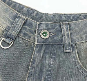 Shorts en jean taille mi-haute pour femme, vente en gros, style décontracté streetwear Y2K, avec ceinture, fabrication sur mesure - Product Image 5