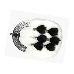 Bolso Sporran para Kilt Escocés Highlander, Logotipo Personalizado Profesional, Borla de Piel de Conejo, Insignia, Duradero, Ligero, Color Personalizado - Product Image 5