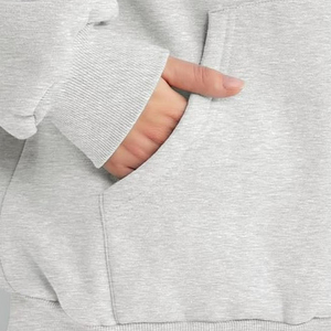 Ensemble jogging et sweat à capuche pour homme, couleur unie, molleton décontracté, survêtement tricoté d'hiver, gris, 100 % coton respirant, 320 g, soyeux - Product Image 5