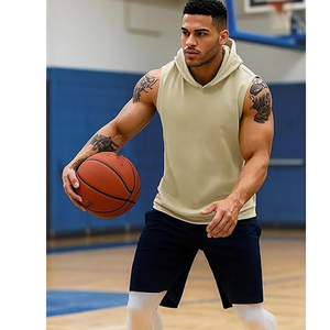 New Fashion Style Winter Wear Hoodies Lightweight Cheap Price Breathable Men Sleeveless Hoodies Tank Tops - Product Image 2