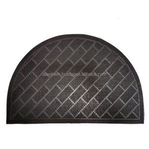 Paillasson à motif abstrait fabriqué en Inde, épaisseur moyenne, caoutchouc antidérapant, pour usage domestique, meilleur tapis tissé moderne fait à la main - Product Image 1