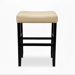 Tabouret de bar moderne en cuir PU sans dossier, tabouret de comptoir rembourré pour cuisine - Product Image 1