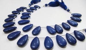 Perles de Lapis Lazuli en quartz, forme poire, lisses, 11x20mm, brin de 8 pouces de long, vendu par brin - Product Image 4