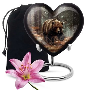 Urna de corazón pequeño de la Nebulosa del cisne giratorio-Urna de papá celebrada para cenizas-Urna de cremación para cenizas de adultos con bolsa de terciopelo gratis - Product Image 4